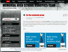 Tablet Screenshot of memorialroboticsteam.wordpress.com