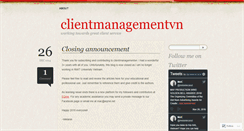 Desktop Screenshot of clientmanagementvn.wordpress.com