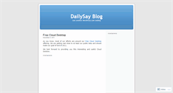 Desktop Screenshot of dailysay.wordpress.com