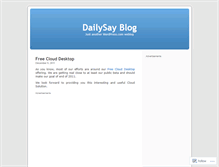 Tablet Screenshot of dailysay.wordpress.com