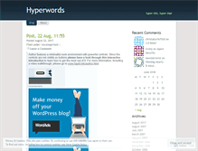 Tablet Screenshot of hyperwords.wordpress.com