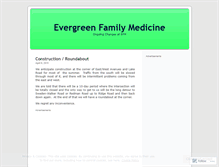 Tablet Screenshot of evergreenfamilymed.wordpress.com