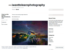 Tablet Screenshot of iwanttolearnphotography.wordpress.com