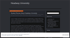 Desktop Screenshot of headwayuniversity.wordpress.com