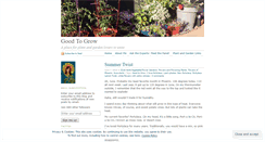 Desktop Screenshot of goodtogrow.wordpress.com