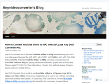Tablet Screenshot of anyvideoconverter.wordpress.com