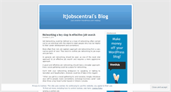 Desktop Screenshot of itjobscentral.wordpress.com