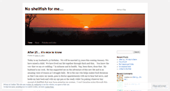 Desktop Screenshot of noshellfishforme.wordpress.com