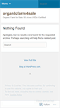 Mobile Screenshot of organicfarm4sale.wordpress.com