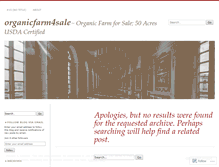 Tablet Screenshot of organicfarm4sale.wordpress.com
