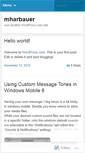 Mobile Screenshot of mharbauer.wordpress.com