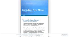 Desktop Screenshot of friendsofavismeyer.wordpress.com