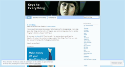 Desktop Screenshot of keystoeverything.wordpress.com