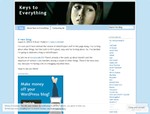 Tablet Screenshot of keystoeverything.wordpress.com