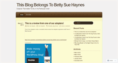 Desktop Screenshot of bettysuehaynes.wordpress.com