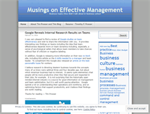 Tablet Screenshot of oneffectivemanagement.wordpress.com