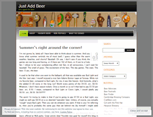 Tablet Screenshot of justaddbeer.wordpress.com