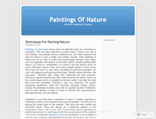 Tablet Screenshot of paintingofnature.wordpress.com