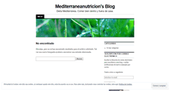 Desktop Screenshot of mediterraneanutricion.wordpress.com