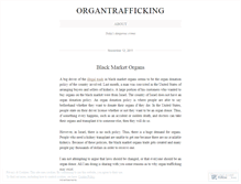 Tablet Screenshot of organtrafficking.wordpress.com