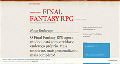 Desktop Screenshot of finalfantasyrpg.wordpress.com