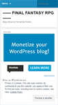 Mobile Screenshot of finalfantasyrpg.wordpress.com