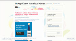 Desktop Screenshot of magnificentmarvelouswomen.wordpress.com