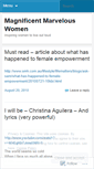 Mobile Screenshot of magnificentmarvelouswomen.wordpress.com