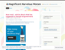 Tablet Screenshot of magnificentmarvelouswomen.wordpress.com