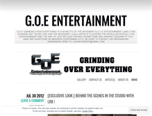 Tablet Screenshot of goeentertainment.wordpress.com