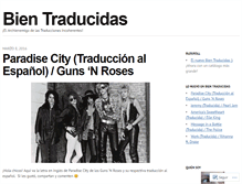 Tablet Screenshot of bientraducidas.wordpress.com