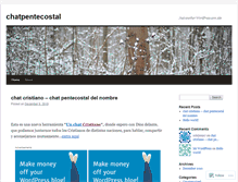 Tablet Screenshot of chatpentecostal.wordpress.com