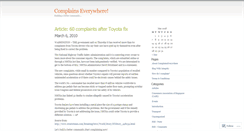 Desktop Screenshot of complainseverywhere.wordpress.com