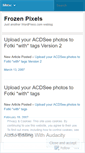 Mobile Screenshot of frozenpixels.wordpress.com