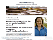 Tablet Screenshot of projectdoneblog.wordpress.com
