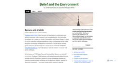 Desktop Screenshot of beliefandenvironment.wordpress.com