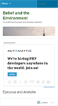 Mobile Screenshot of beliefandenvironment.wordpress.com