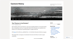 Desktop Screenshot of canmorehistory.wordpress.com
