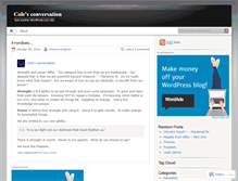 Tablet Screenshot of coleconversation.wordpress.com