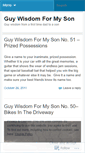 Mobile Screenshot of guywisdomformyson.wordpress.com