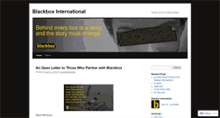 Desktop Screenshot of blackboxinternational.wordpress.com