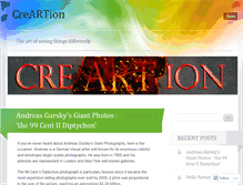 Tablet Screenshot of creartion.wordpress.com