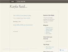 Tablet Screenshot of kaylasaid.wordpress.com