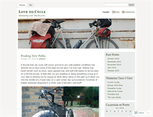 Tablet Screenshot of lovetocycle.wordpress.com