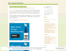 Tablet Screenshot of nonsurgicalbeauty.wordpress.com