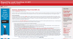Desktop Screenshot of equalityandjustice4all.wordpress.com