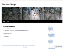 Tablet Screenshot of gloriousthings.wordpress.com