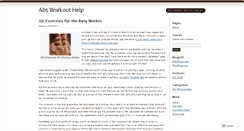 Desktop Screenshot of absworkouthelp.wordpress.com