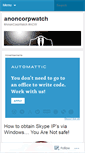 Mobile Screenshot of anoncorpwatch.wordpress.com