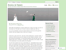Tablet Screenshot of datingatthirty.wordpress.com